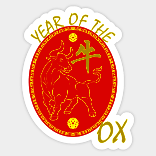 Year of the Ox Zodiac Chinese New Year Sticker